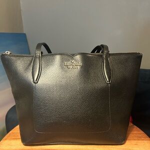 Kate Spade Black Pebbled Leather Tote